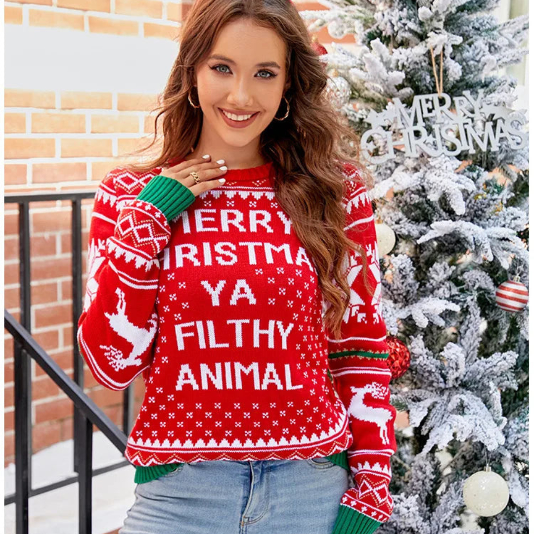 Amelie | Women's Long Sleeve Christmas Sweater