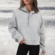 Charlotte | Femininer Halbreißverschluss Pullover für Stil und Komfort