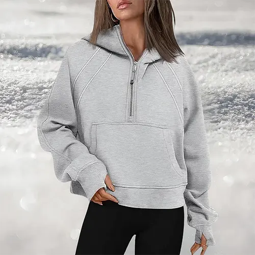 Charlotte | Femininer Halbreißverschluss Pullover für Stil und Komfort