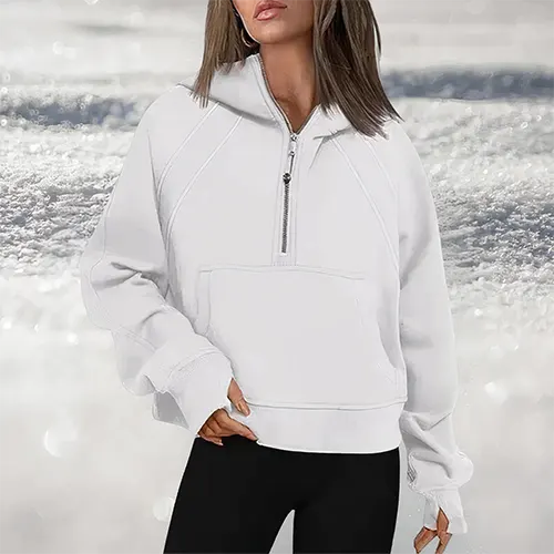 Charlotte | Femininer Halbreißverschluss Pullover für Stil und Komfort