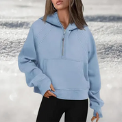 Charlotte | Femininer Halbreißverschluss Pullover für Stil und Komfort