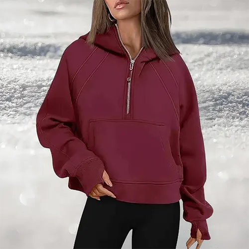 Charlotte | Femininer Halbreißverschluss Pullover für Stil und Komfort