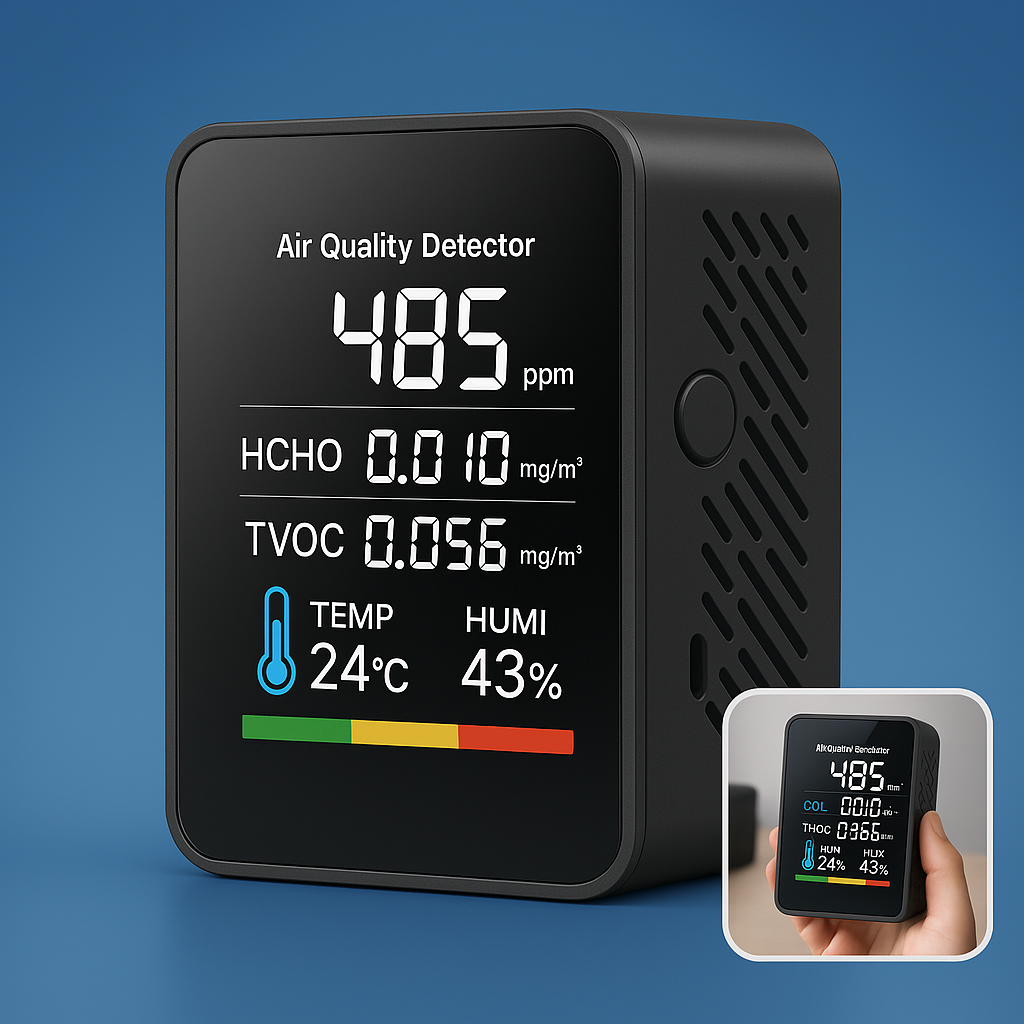 AirSense Pro CO2 Kohlendioxidmonitor Luftqualitätsdetektor | Echtzeit -Warnungen - Luftqualitätsmonitor - für saubere Luft 1