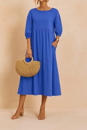 Amabel | Elegantes Midikleid mit 3/4-Ärmeln 6