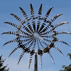 Anti-Rust Kinetic Metall Wind Spinner Windmühle für Gartendekoration und Landschaftsbau im Freien 3