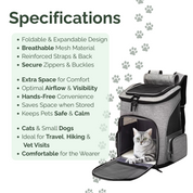 Atmungsaktiver Rucksack für Katzen und Hunde 1