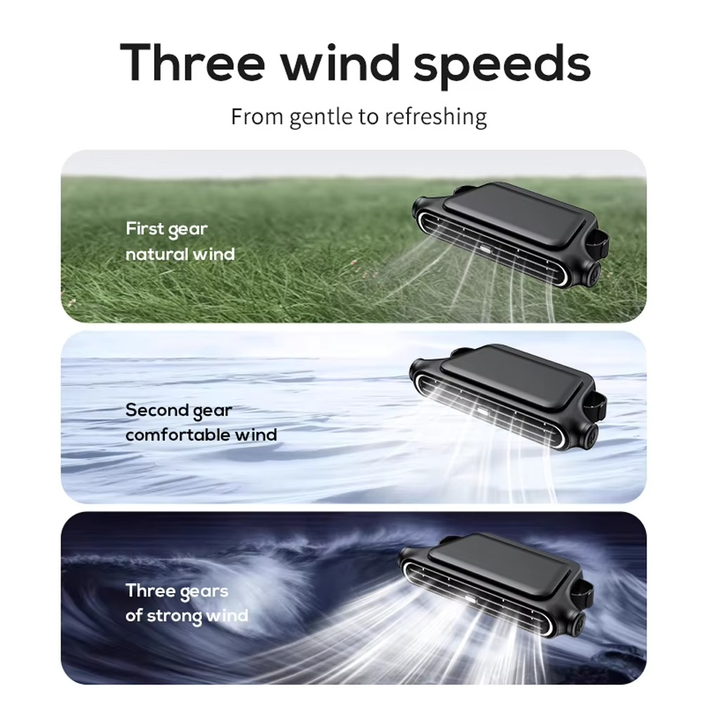 Auto-Kopfstützen-Kühlventilator, 3 Geschwindigkeiten, einstellbar, elektrischer Autositzlüfter, 5 V/2 A, Auto-Rückenlehnenlüfter, Auto-Innenausstattung 4