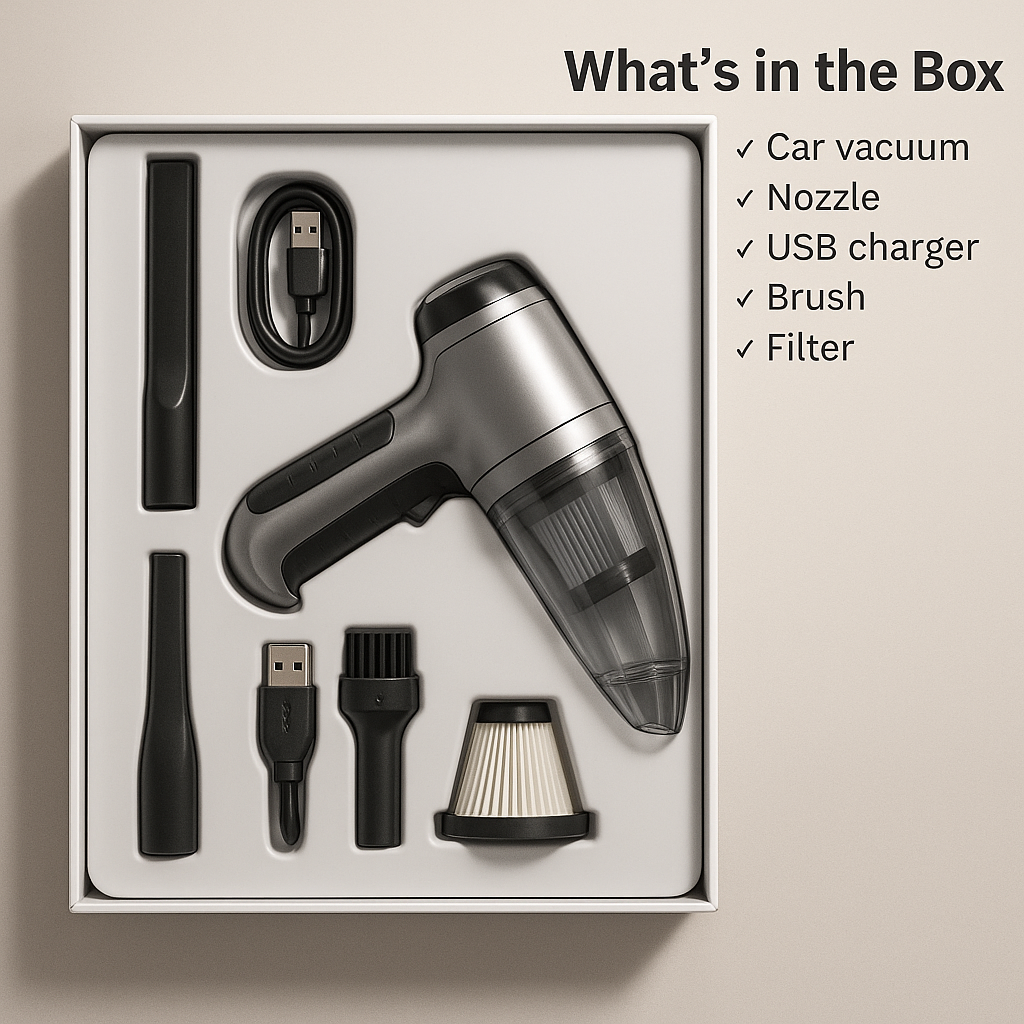 Auto -Staubsauger - leistungsstarker und kompaktes Auto Vac für schnelle Reinigung