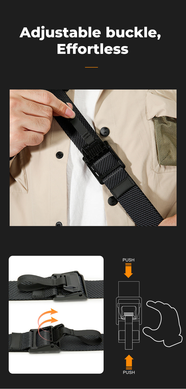 BANGE 2025 Ultraleichte, wasserdichte Sling Bag für Urban Explorers 7