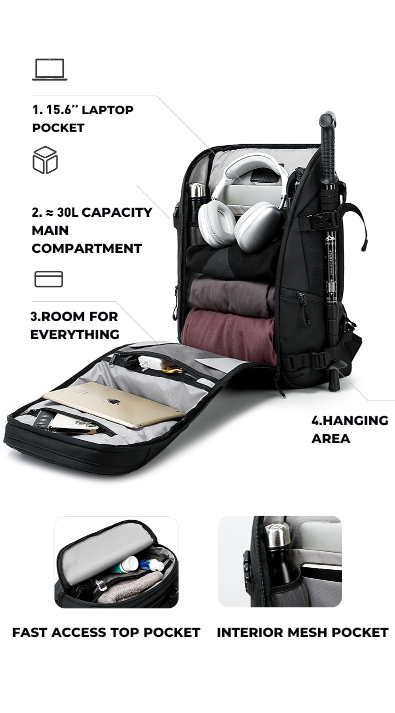 BANGE 2025 Wasserdichter Outdoor-Rucksack für Wandern, Camping, Reisen 6