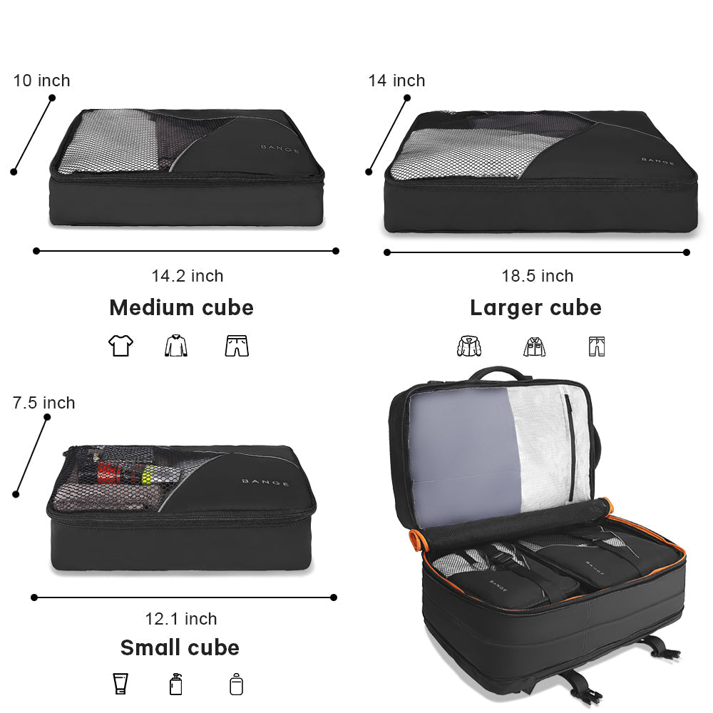 BANGE 45L Business-Reiserucksack, Handgepäck-Rucksack, langlebige, umwandelbare Reisetasche, passend für 17,3-Zoll-Laptops, für Männer und Frauen 2