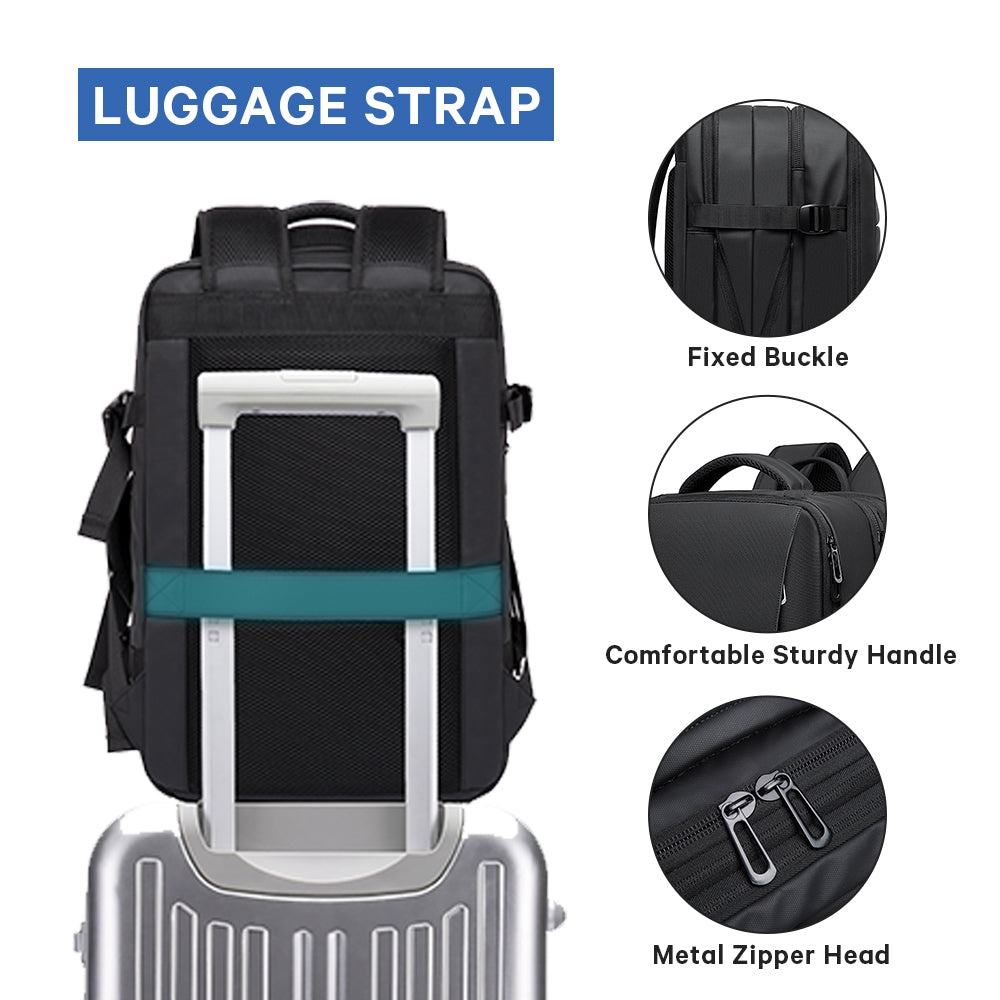 BANGE 45L Business-Reiserucksack, Handgepäck-Rucksack, langlebige, umwandelbare Reisetasche, passend für 17,3-Zoll-Laptops, für Männer und Frauen 4