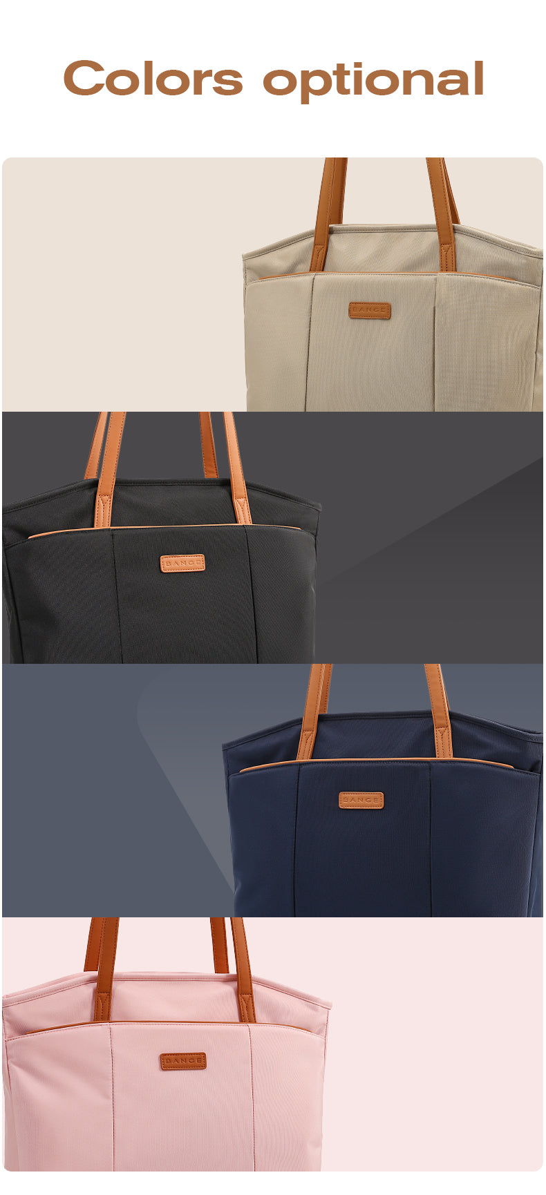 BANGE All-in-One Pendler Reise Leichte Tragetasche 14 Zoll Laptop 7