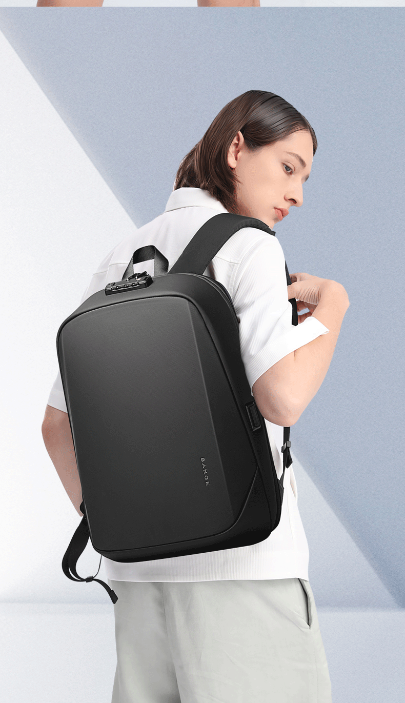 BANGE Anti-Diebstahl-Hartschalen-Rucksack mit TSA-Schloss und USB-Anschluss 3