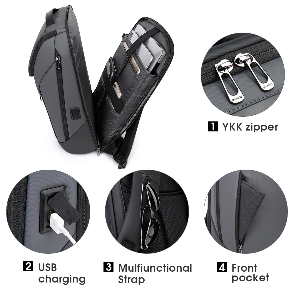 BANGE BUSINESS 15,6 ZOLL LAPTOP-RUCKSACK FÜR MÄNNER UND FRAUEN 7