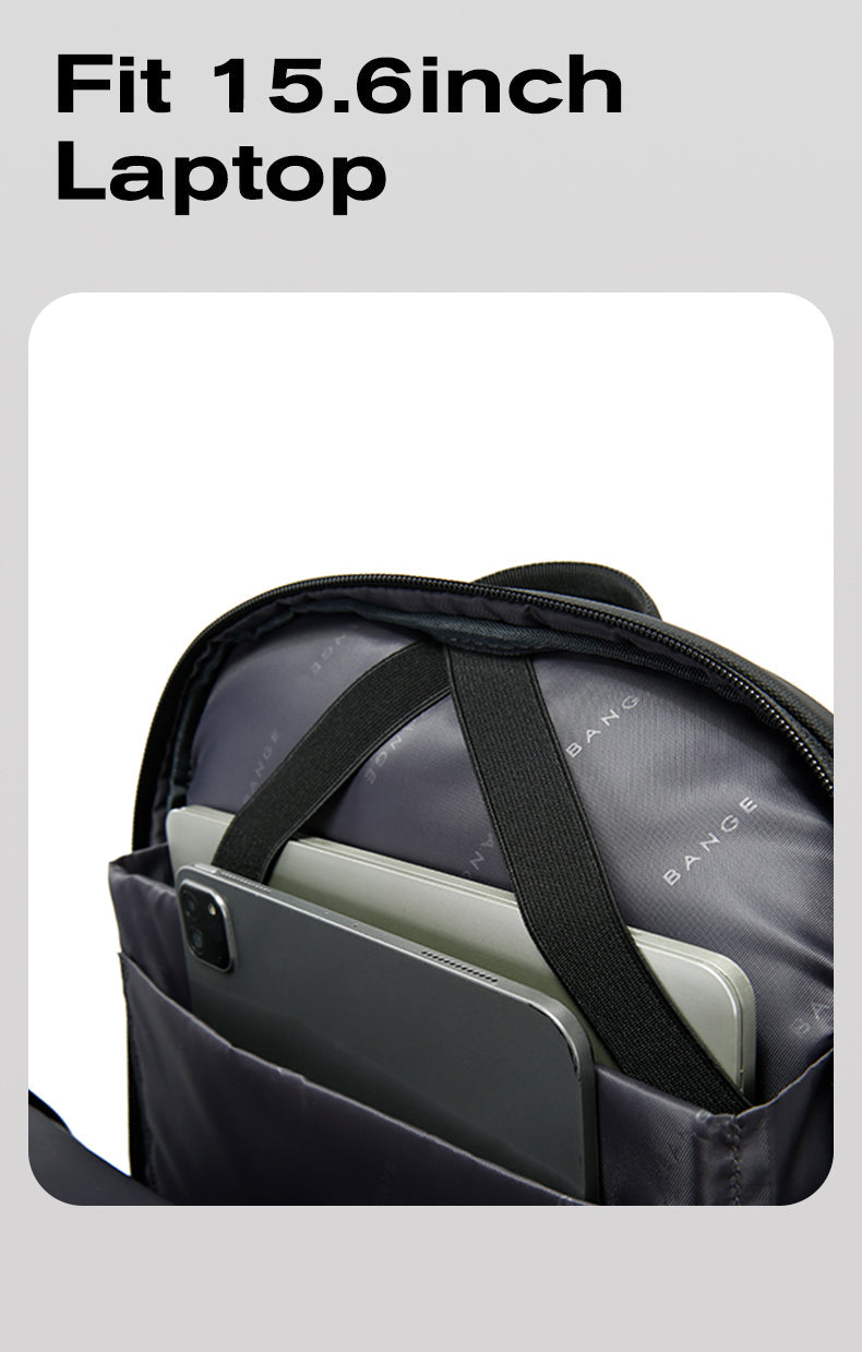 BANGE Bestseller: Schlanker, wasserdichter 15,6-Zoll-Laptop-Rucksack für Business und Schule 6