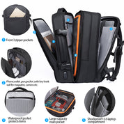 BANGE Business Trip Travel Wasserdichter Erweiterungsrucksack Flugzugelassener Handgepäck-Rucksack 2
