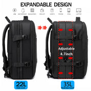 BANGE Business Trip Travel Wasserdichter Erweiterungsrucksack Flugzugelassener Handgepäck-Rucksack 4