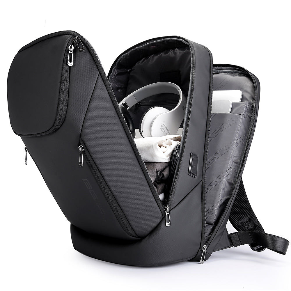 BANGE Business Wasserdichter Rucksack Geeignet für 15,6 Zoll Laptop Rucksack mit USB-Aufladung 4