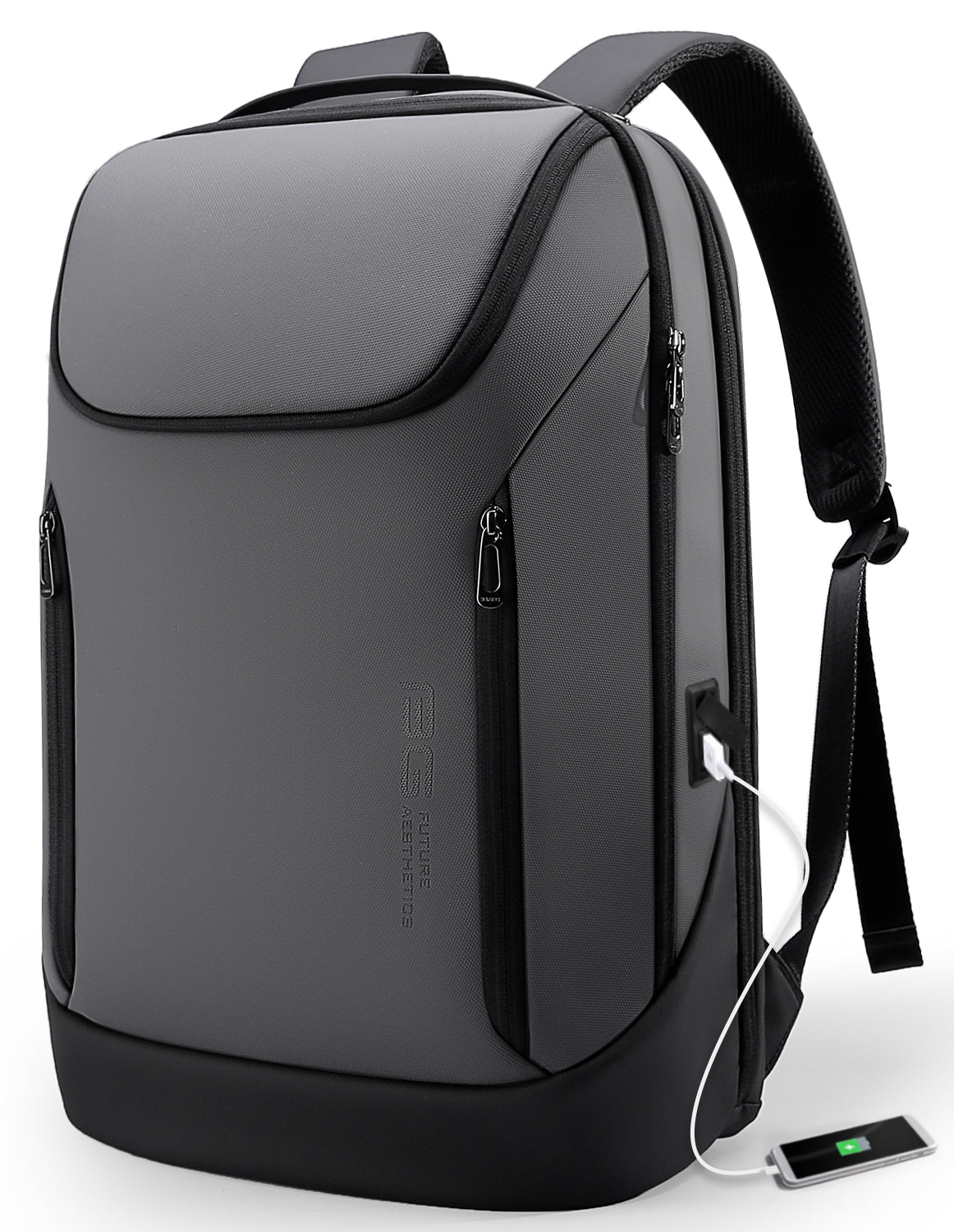 BANGE Business Wasserdichter Rucksack Geeignet für 15,6 Zoll Laptop Rucksack mit USB-Aufladung 7