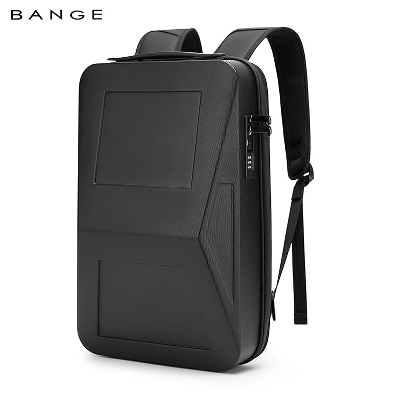 BANGE Erweiterbarer Anti-Diebstahl-Hartschalen-Rucksack mit USB-Anschluss und Organizer 0