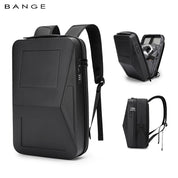 BANGE Erweiterbarer Anti-Diebstahl-Hartschalen-Rucksack mit USB-Anschluss und Organizer 1