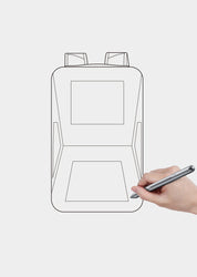 BANGE Erweiterbarer Anti-Diebstahl-Hartschalen-Rucksack mit USB-Anschluss und Organizer 3