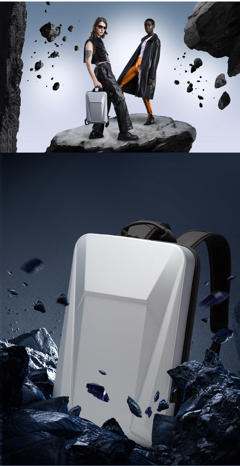 BANGE Hartschalen-Laptop-Rucksack mit TSA-Schloss 2