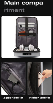 BANGE Hartschalen-Laptop-Rucksack mit TSA-Schloss 8