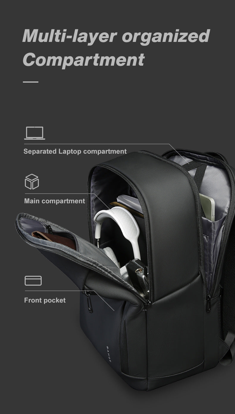 BANGE Heißer Verkauf Ergonomischer Wasserdichter Business Traveler Essential Laptop Rucksack 5