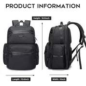 BANGE Laptop-Rucksack für Herren, Business-Reiserucksäcke mit USB-Ladeanschluss, Weekender-Handgepäck-Rucksack 3