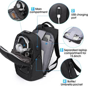 BANGE Leichter Reiserucksack, Laptop-Rucksack für 15,6-Zoll-Notebooks, modische Arbeitsrucksäcke für den Alltag für Männer und Frauen 2