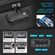 BANGE Leichter Reiserucksack, Laptop-Rucksack für 15,6-Zoll-Notebooks, modische Arbeitsrucksäcke für den Alltag für Männer und Frauen 3