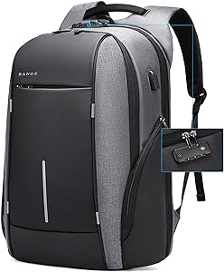 BANGE Leichter Reiserucksack, Laptop-Rucksack für 15,6-Zoll-Notebooks, modische Arbeitsrucksäcke für den Alltag für Männer und Frauen 8