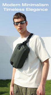 BANGE Minimalistische, wasserdichte Urban Crossbody-Schultertasche für Pendeln/Reisen 1