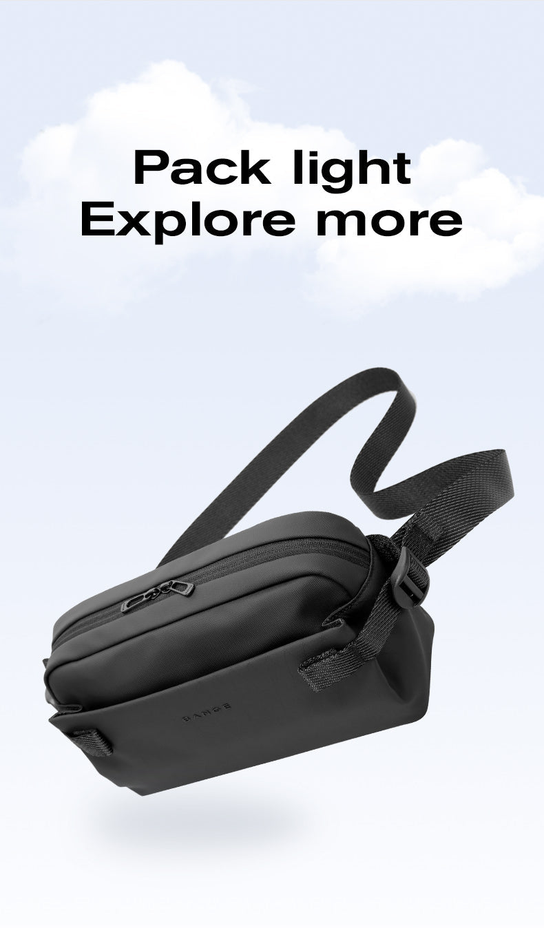 BANGE Minimalistische, wasserdichte Urban Crossbody-Schultertasche für Pendeln/Reisen 7