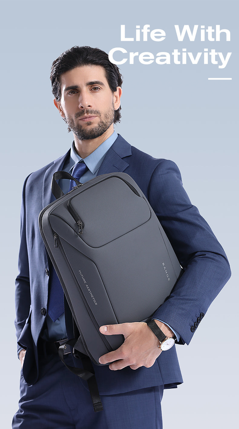 BANGE Minimalistischer Pendler-Business-Rucksack mit USB-Anschluss 2