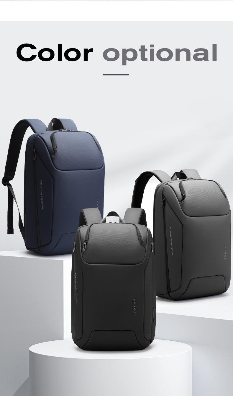 BANGE Minimalistischer Pendler-Business-Rucksack mit USB-Anschluss 5