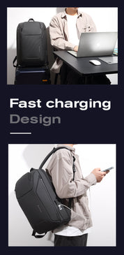 BANGE Minimalistischer Pendler-Business-Rucksack mit USB-Anschluss 7