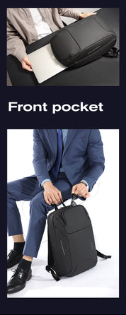 BANGE Minimalistischer Pendler-Business-Rucksack mit USB-Anschluss 8
