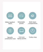 BANGE Multifunktions-Reiserucksack mit abnehmbarem Diebstahlschutz und Schuhfächern 2