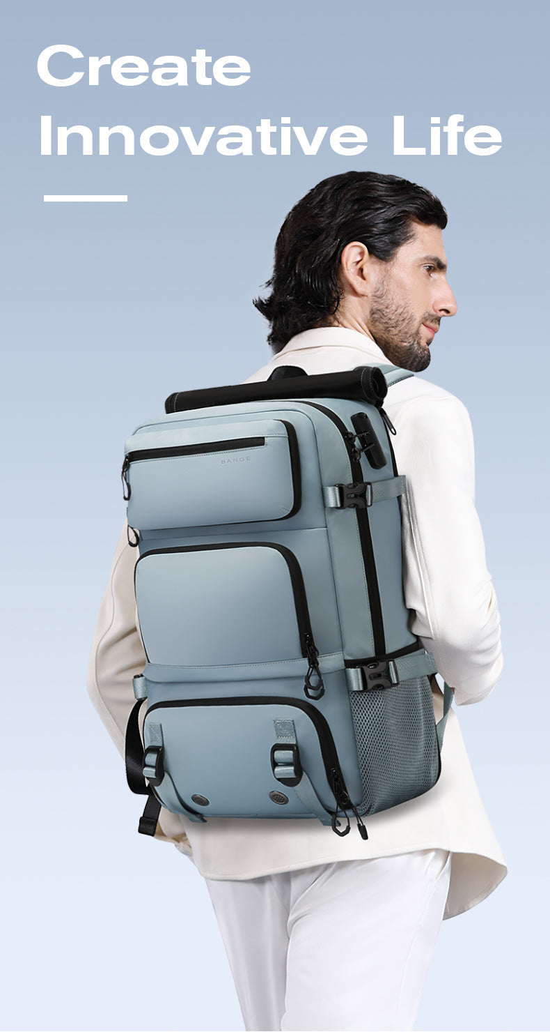 BANGE Multifunktions-Reiserucksack mit abnehmbarem Diebstahlschutz und Schuhfächern 4