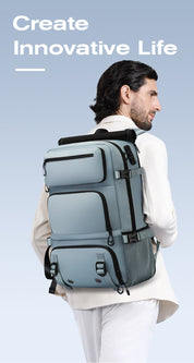 BANGE Multifunktions-Reiserucksack mit abnehmbarem Diebstahlschutz und Schuhfächern 4