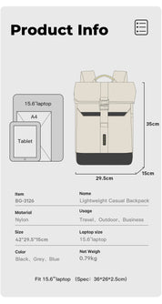 BANGE NEUHEITEN Wasserdichter, leichter Rolltop-Rucksack für den Schulweg 5