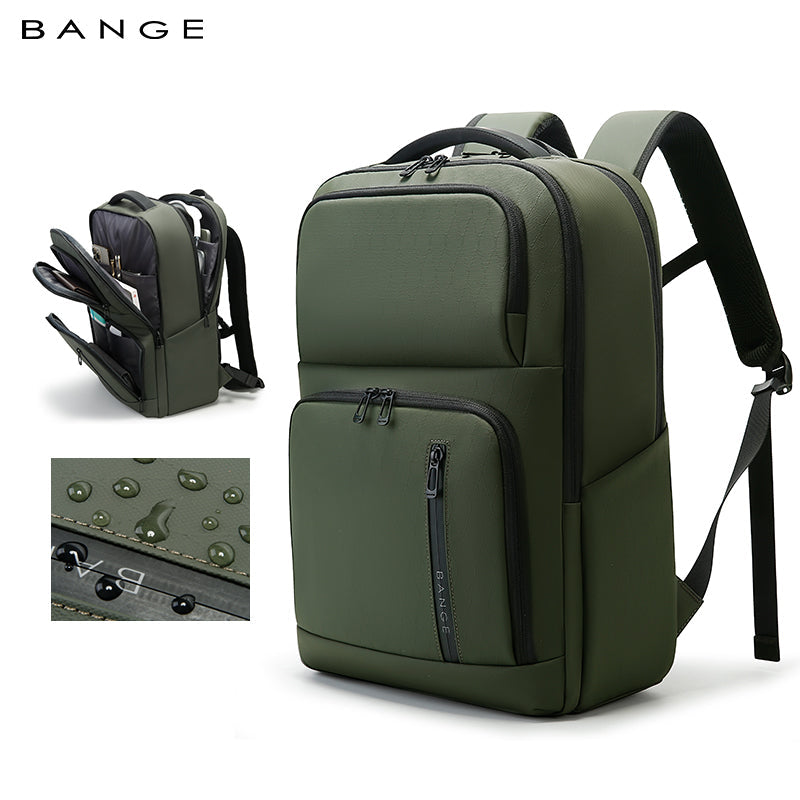 BANGE Neuer organisierter wasserdichter Pendler-Business-Schulrucksack 10