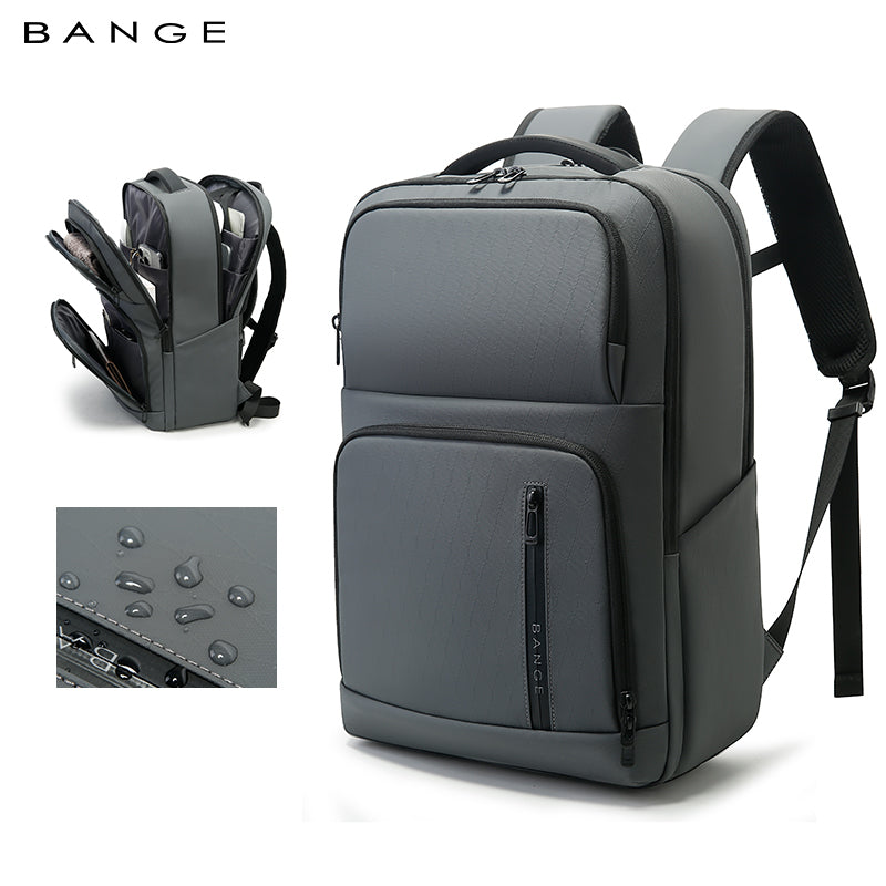 BANGE Neuer organisierter wasserdichter Pendler-Business-Schulrucksack 11