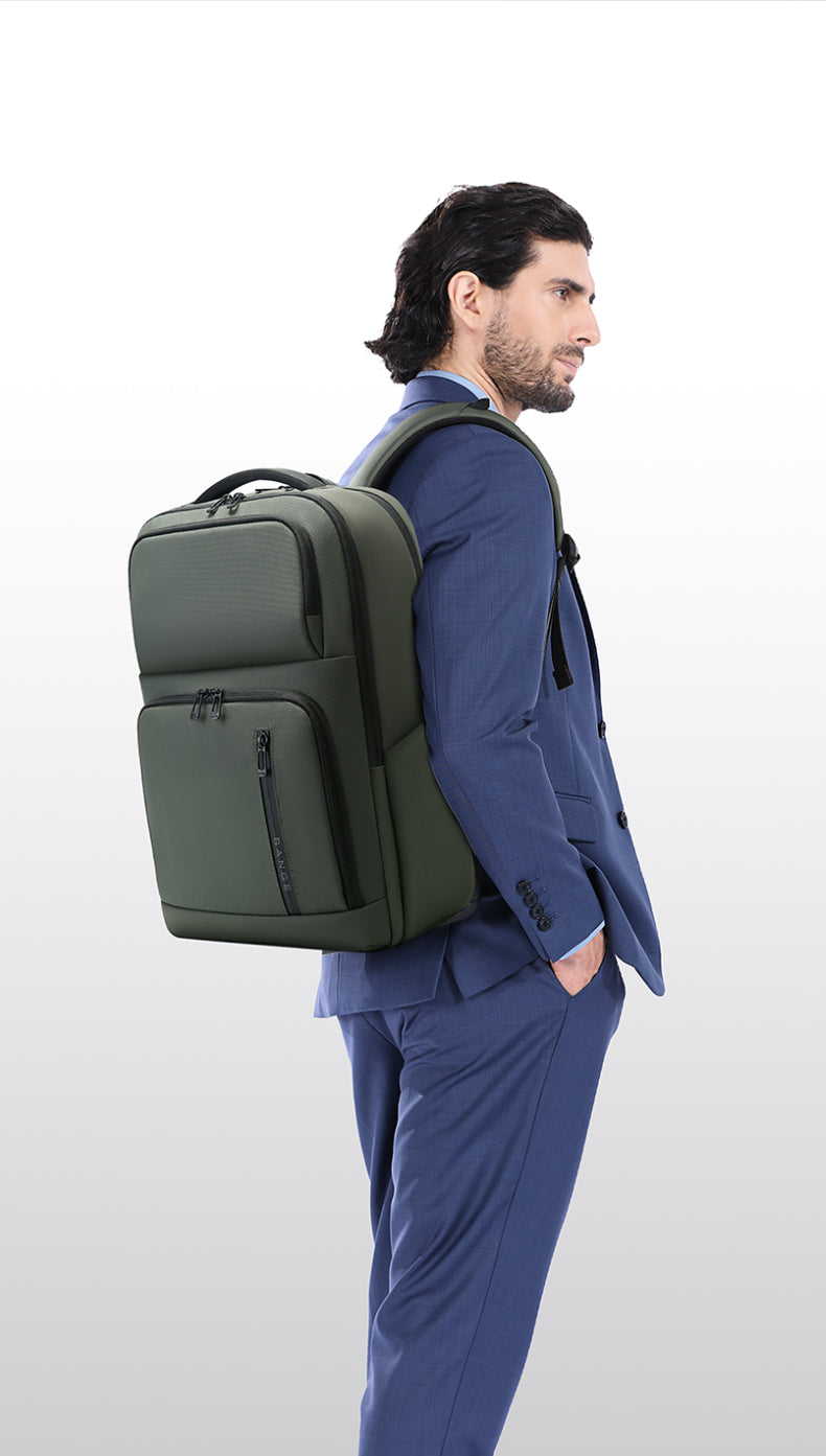 BANGE Neuer organisierter wasserdichter Pendler-Business-Schulrucksack 4