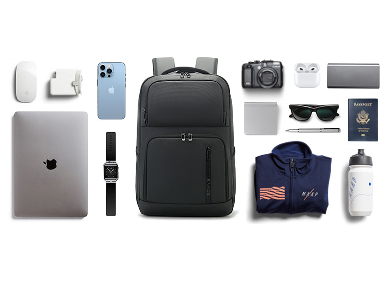 BANGE Neuer organisierter wasserdichter Pendler-Business-Schulrucksack 7