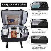 BANGE Reise-Rucksack für Herren, 40 Liter, FAA-flugzugelassene Wochenendtasche (Rucksack mit 3 Fächern) 2