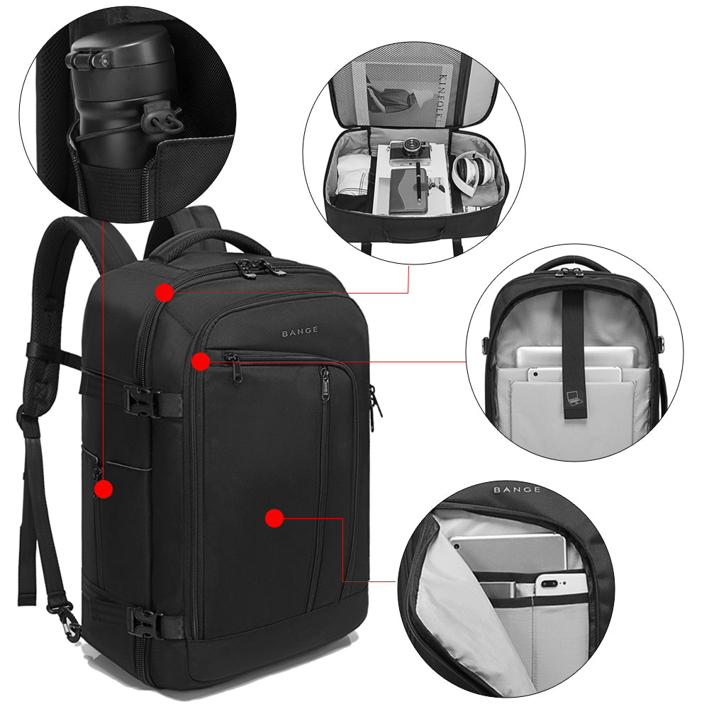 BANGE Reise-Rucksack für Übernachtungen, 40-Liter-Wochenendtasche mit FAA-Flugzulassung 4